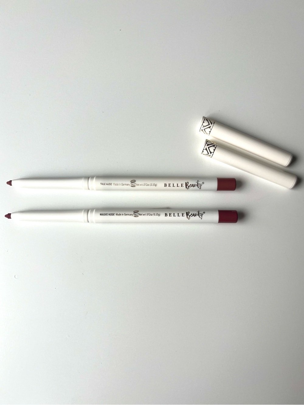 💜 SET OF 2, Belle Beauty, Kisser Fixer Waterproof Gel Nude & MAUVE Lipliner